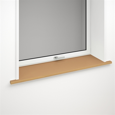 Fensterbank aus hellbraunem Linoleum mit optionaler Vorderkante | Leather 4002