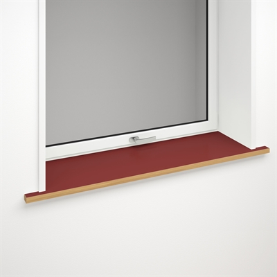 Fensterbank aus rotem Linoleum mit optionaler Vorderkante | Salsa 4164